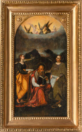 Bartolomeo Ramenghi (Bagnacavallo 1484 - Bologna 1542), Umkreis. Die Heiligen Lucia, Hieronymus und Cäcilie unter einem Konzert von Engeln. - photo 2