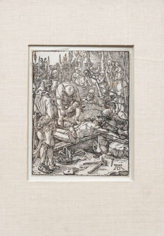 Albrecht Dürer (Nürnberg 1471 - Nürnberg 1528). Christus wird an das Kreuz genagelt. - photo 2