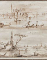 Francesco Guardi (Venedig 1712 - Venedig 1793), Umkreis 18. Jh. Venedig - Lagune San Giorgio Maggiore.
