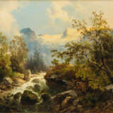 Josef Thoma (Wien 1828 - 1899). Norwegischer Wasserfall. - фото 1