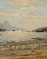 Eilert Adelsteen Normann (Bodö 1848 - Kristiania/Oslo 1918). Abend am Fjord.