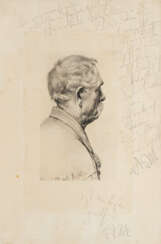 Adolph von Menzel (Breslau 1815 - Berlin 1905). Text an Franz von Lenbach.