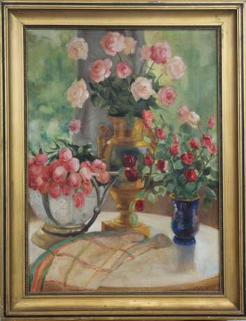 Nature morte aux roses et tulipes Early 20th century - Foto 1