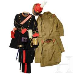 Große Uniform- und Ausrüstungsgruppe eines Leutnants des 1. Infanterie-Regiments der Kaiserlichen Armee, 1930er/40er Jahre