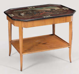 Biedermeier-Tisch mit Bildnisplatte