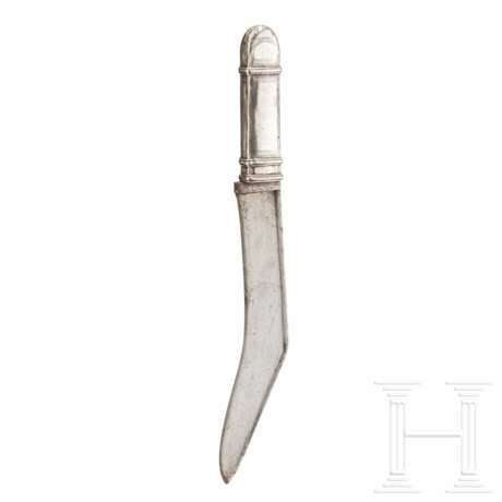 Silbermontiertes Messer, Nepal, 19. Jhdt. - Foto 1