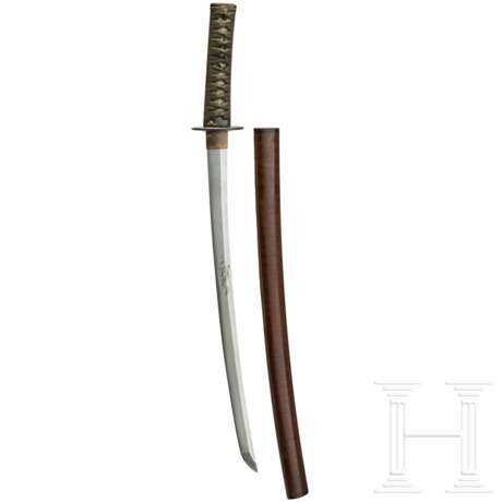 Wakizashi mit Koto-Klinge, Montierung späte Edo-Periode - фото 1