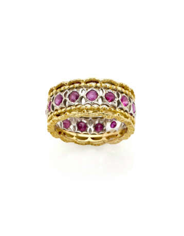 MARIO BUCCELLATI | Ruby and bi-coloured chiselled … - фото 1