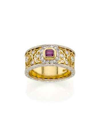 FEDERICO BUCCELLATI | Cushion cut ruby and diamond… - Foto 1