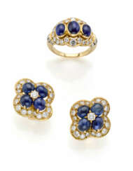 CARTIER | Diamond, cabochon sapphire and yellow go…