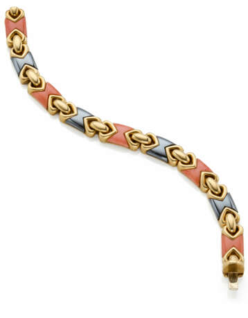 BULGARI | Coral, cuprite and yellow gold bracelet,… - фото 1