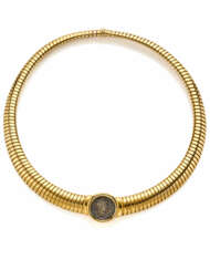 BULGARI | Yellow gold tubogas "gemme numarie" neck…