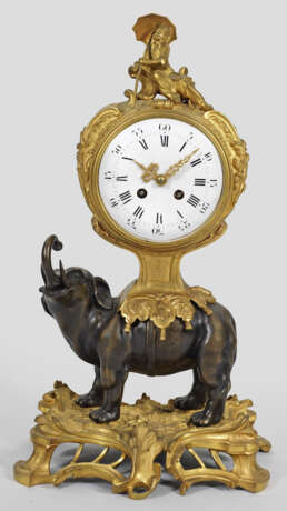 Louis XV-Pendule mit Elefant - Foto 1