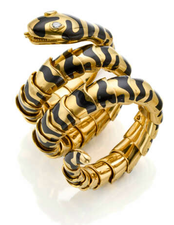 BULGARI | Enamel and yellow gold "Serpenti" bracel… - photo 1