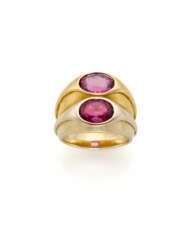 BULGARI | Oval pink tourmaline and bi-coloured gol…