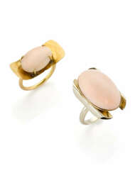 AZUMA | Pink coral and bi-coloured gold lot compri…