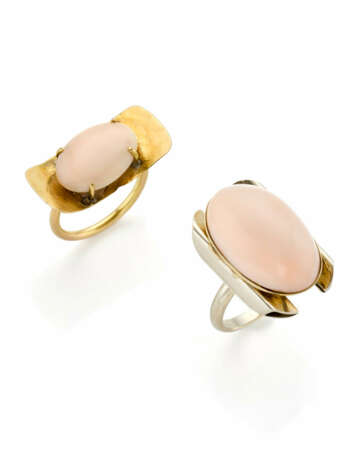 AZUMA | Pink coral and bi-coloured gold lot compri… - Foto 1