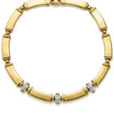 Yellow gold modular necklace accented with diamond… - Foto 1