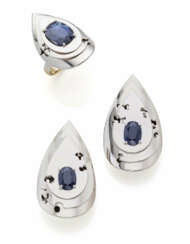 AZUMA | Sapphire and white gold jewellery set comp…