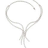 Two strand round diamond and white gold necklace a… - photo 1