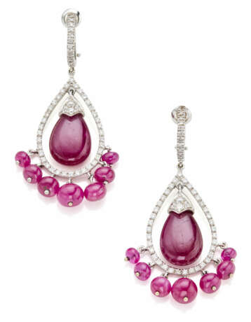 PEDERZANI | Diamond, bead and pear shaped ruby whi… - фото 1