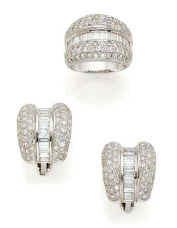 Diamond and white gold jewellery set comprising cm… - photo 1