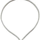 Diamond and white gold necklace, diamonds in all c… - photo 1