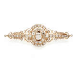 Old mine diamond and yellow gold brooch, diamonds … - photo 1