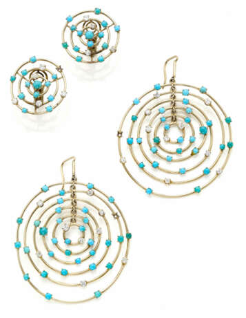 CUSI | Diamond, turquoise and white gold lot compr… - photo 1