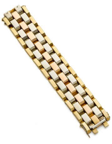 MICHELETTO | Three colour gold tank bracelet, g 84… - Foto 1