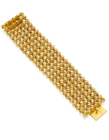 Yellow gold modular band bracelet, g 102.06 circa,… - фото 1