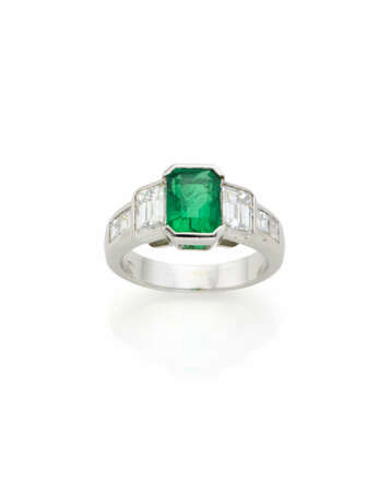 Octagonal ct. 2.00 circa emerald and diamond white… - photo 1