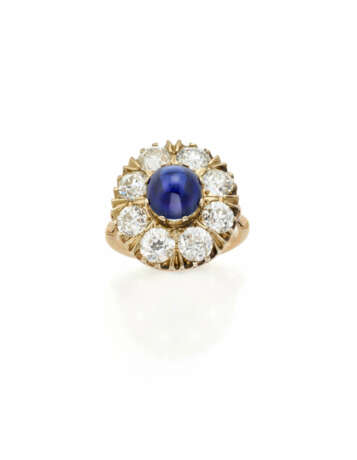 Sugar loaf ct. 3.30 circa sapphire and diamond yel… - photo 2