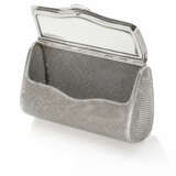 White gold clutch evening bag with inside mirror a… - Foto 2