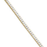 Carré diamond and yellow gold tennis bracelet, dia… - фото 1