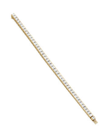 Carré diamond and yellow gold tennis bracelet, dia… - фото 2