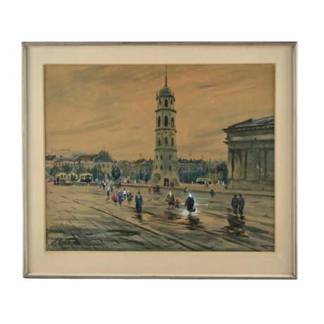 Jānis Brekte. Aquarelle Vilnius. watercolor 20th century - photo 1