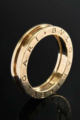 Bulgari "B. Zero 1" Gelbgold 750 Ring mit seitlichem Bulgari Schriftzug, innen sign., 9,1g, Gr. 63,5, Breite 5mm, Tragespuren - photo 1