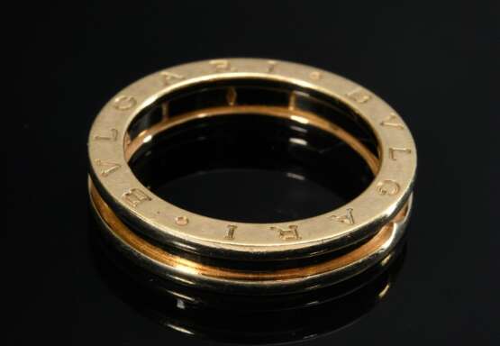 Bulgari "B. Zero 1" Gelbgold 750 Ring mit seitlichem Bulgari Schriftzug, innen sign., 9,1g, Gr. 63,5, Breite 5mm, Tragespuren - photo 2