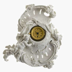 A Cartel clock case. Nymphenburg, circa 1760, model by F. A. Bustelli