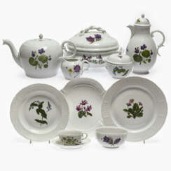 A 96-piece "Basket with flower" tea- and dinner service. Nymphenburg, 1975-1996, 1997-2007