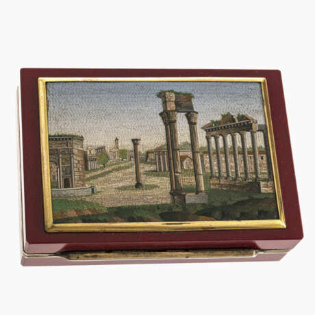 Dose mit Mikromosaik "Forum Romanum". Rom, um 1820 - Foto 1