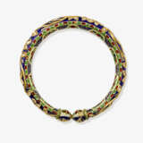 A bangle with white sapphires and enamel. India, probably Rajasthan, late 19th / early 20th century - photo 2