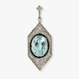 A pendant with aquamarine and diamonds. Germany, circa 1920 - photo 1