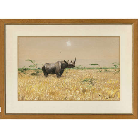 Wilhelm Kuhnert. Rhinoceros in the Steppe - photo 2