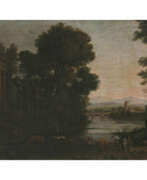 Клод Лоррен. Claude Gellée, gen. Claude Lorrain, Art des. Antique-like shoreline landscape with figures