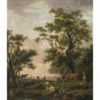 Balthasar Paul Ommeganck. Summer landscape with grazing cattle and peasant woman - Now at the auction