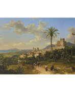 Иоганн Теодор Гольдштайн. Johann Theodor Goldstein. Terracina - View along the coast to Monte Circeo