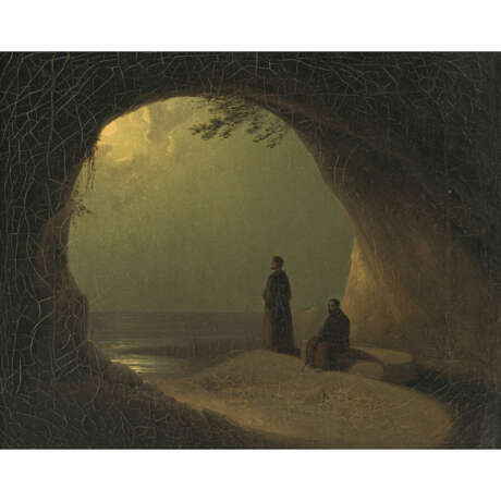 Carl Blechen, Nachfolge. Monks in a rock grotto - фото 1