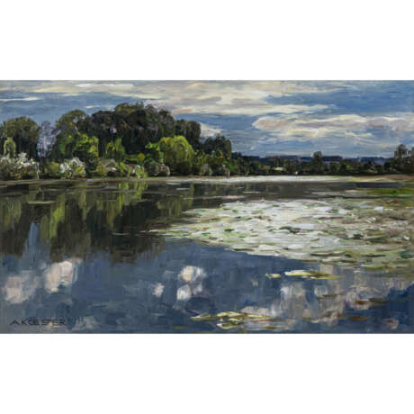 Alexander Koester. Seascape with water lilies - photo 1